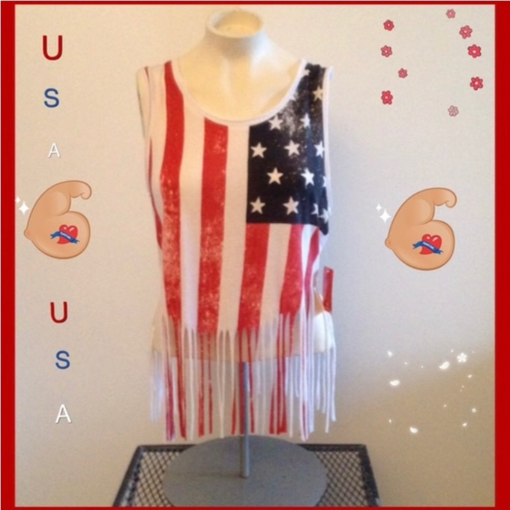 USA 🇺🇸 fringed bike week 2015 ladies HD top.